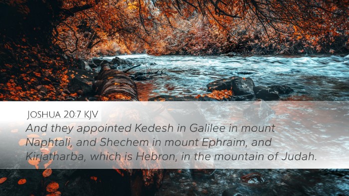 Joshua 20:7 KJV Bible Verse Image