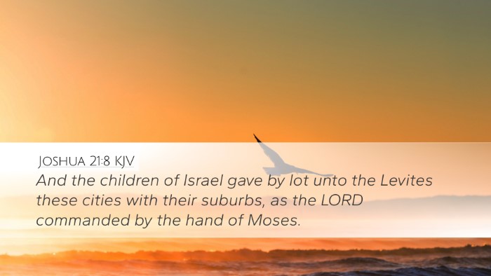 Joshua 21:8 KJV Desktop Wallpaper - And the children of Israel gave by lot unto the - Desktop Bible Verse Wallpaper