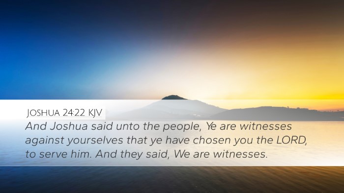 Joshua 24:22 KJV Bible Verse Image
