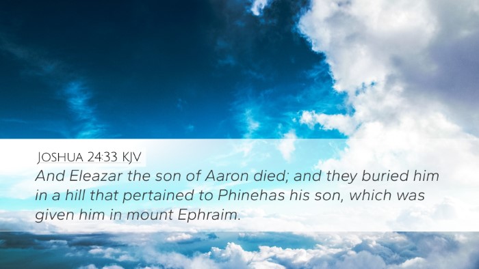 Joshua 24:33 KJV Bible Verse Image
