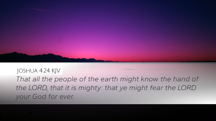 Joshua 4:24 KJV Bible Verse Image