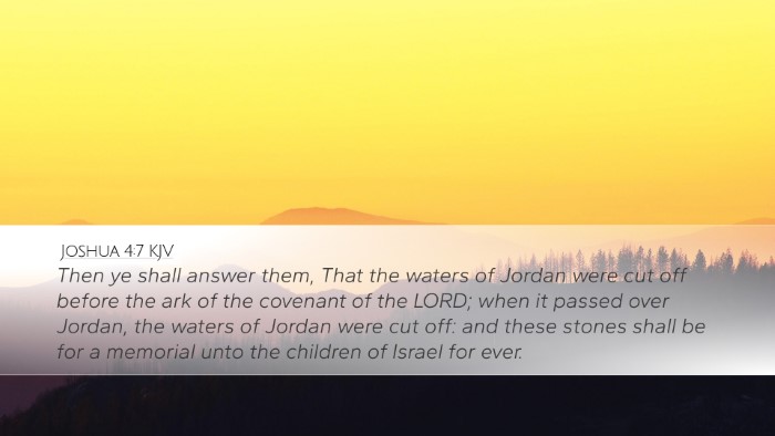 Joshua 4:7 KJV Bible Verse Image