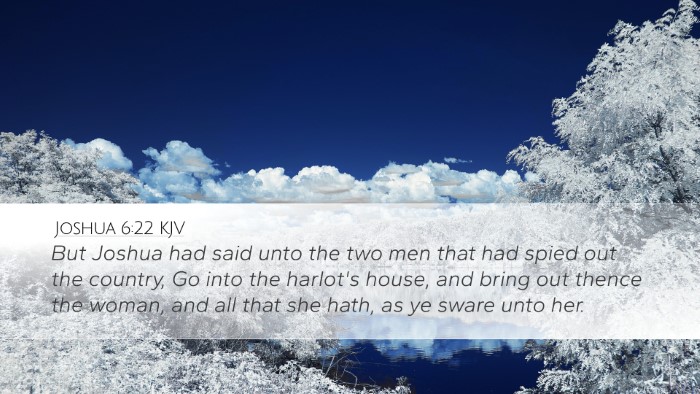 Joshua 6:22 KJV Desktop Wallpaper - But Joshua had said unto the two men that had - Desktop Bible Verse Wallpaper