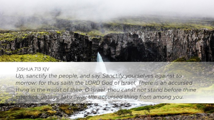 Joshua 7:13 KJV Bible Verse Image