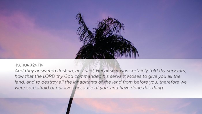 Joshua 9:24 KJV Bible Verse Image