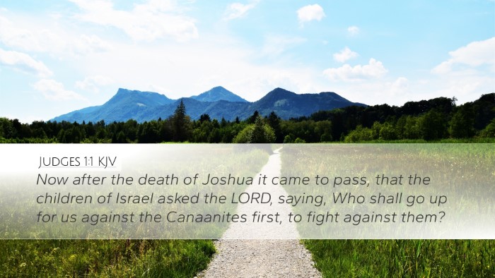 Judges 1:1 KJV Bible Verse Image