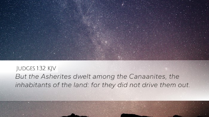 Judges 1:32 KJV Bible Verse Image