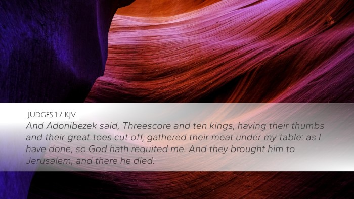 Judges 1:7 KJV Bible Verse Image