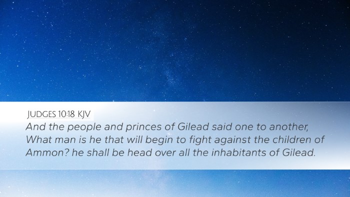 Judges 10:18 KJV Bible Verse Image