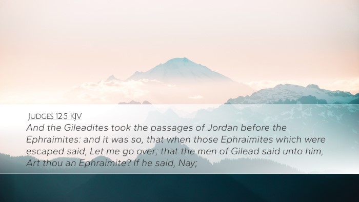 Judges 12:5 KJV Bible Verse Image