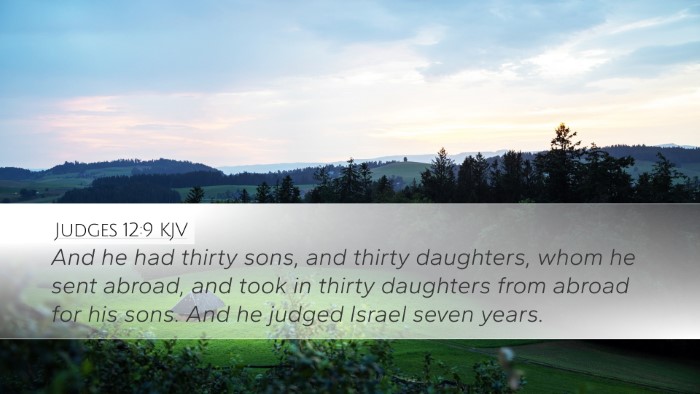 Judges 12:9 KJV Bible Verse Image