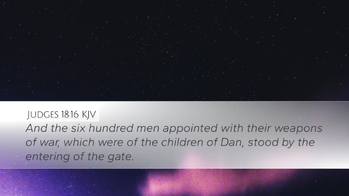 Judges 18:16 KJV Bible Verse Image