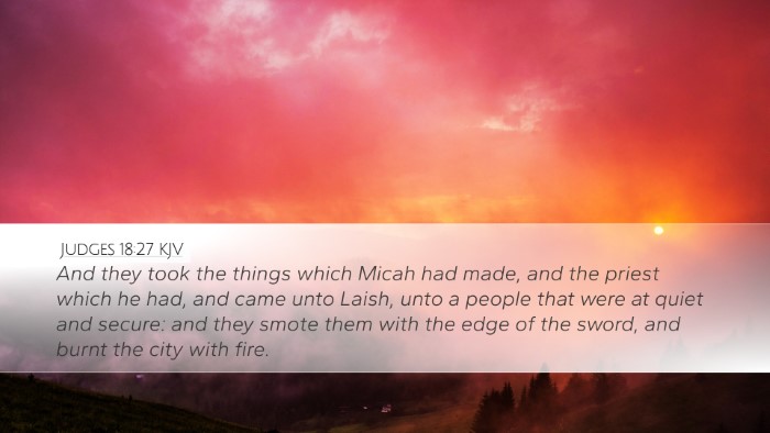 Judges 18:27 KJV Bible Verse Image