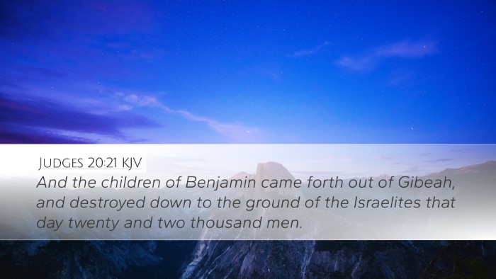 Judges 20:21 KJV Bible Verse Image