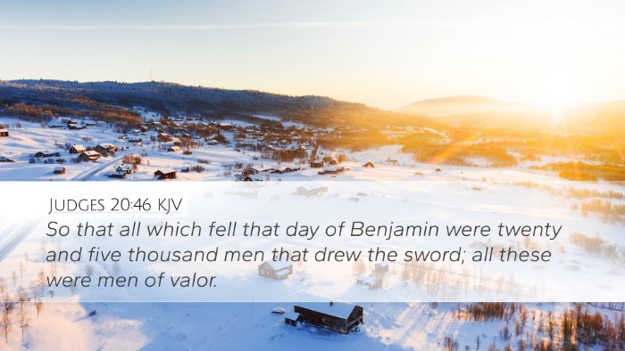 Judges 20:46 KJV Bible Verse Image