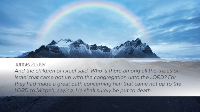 Judges 21:5 KJV Bible Verse Image