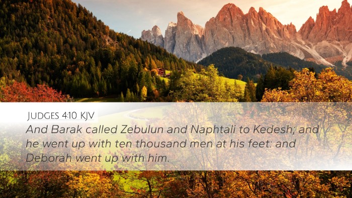 Judges 4:10 KJV Bible Verse Image