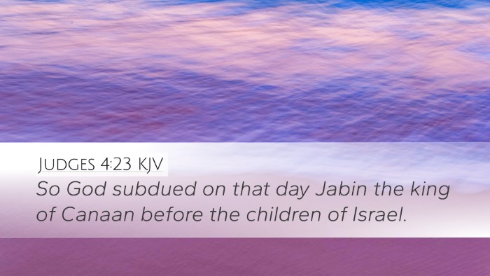 Judges 4:23 KJV Bible Verse Image