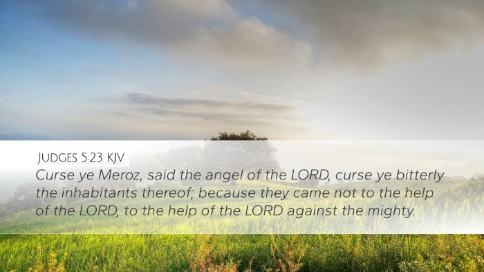 Judges 5:23 KJV Bible Verse Image