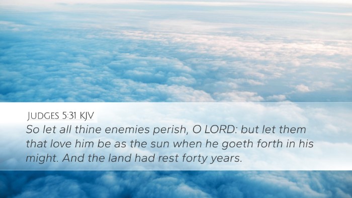 Judges 5:31 KJV Bible Verse Image
