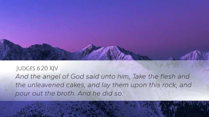 Judges 6:20 KJV Bible Verse Image