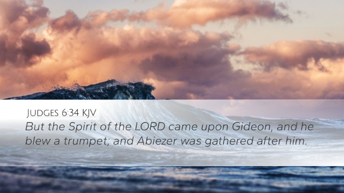 Judges 6:34 KJV Bible Verse Image