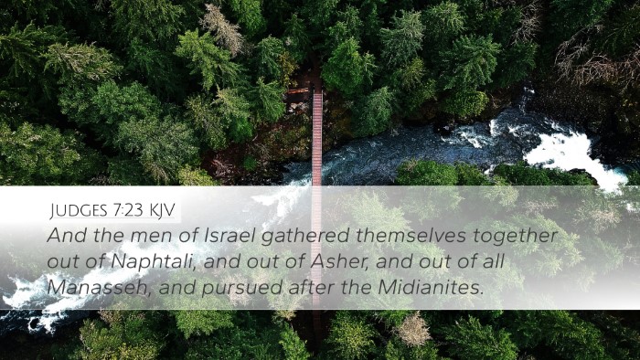 Judges 7:23 KJV Bible Verse Image