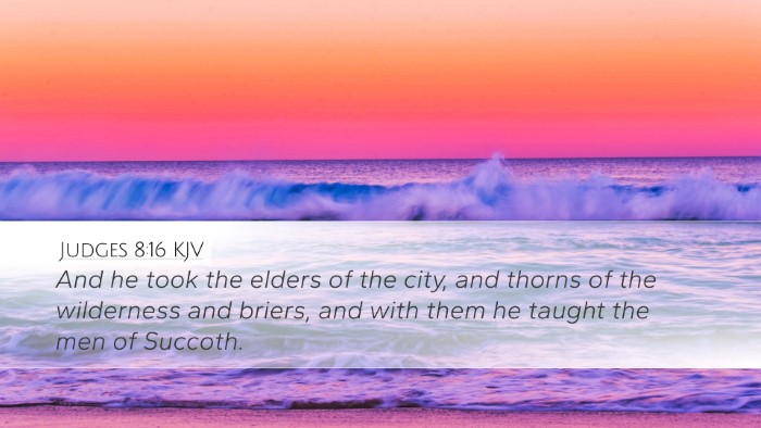 Judges 8:16 KJV Bible Verse Image