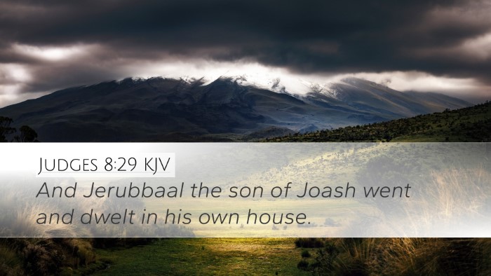 Judges 8:29 KJV Bible Verse Image