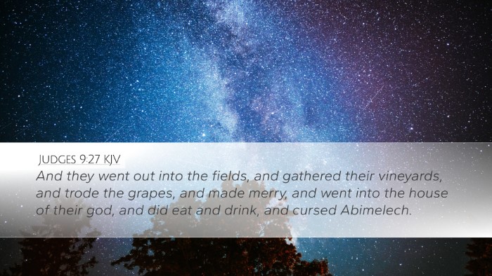 Judges 9:27 KJV Bible Verse Image