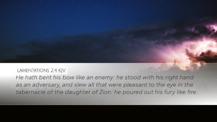 Lamentations 2:4 KJV Bible Verse Image