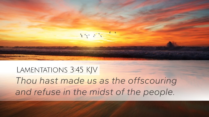 Lamentations 3:45 KJV Bible Verse Image