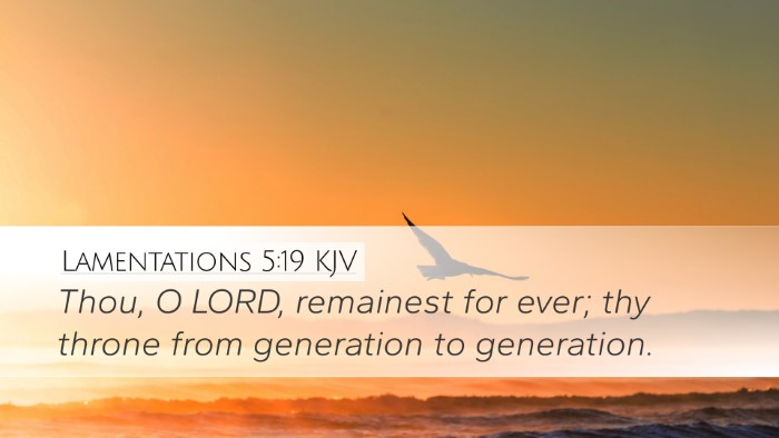 Lamentations 5:19 KJV Bible Verse Image