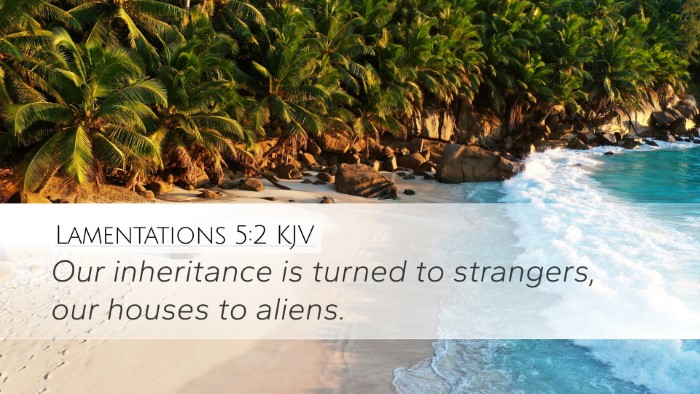 Lamentations 5:2 KJV Bible Verse Image