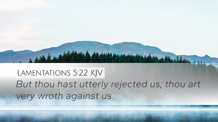 Lamentations 5:22 KJV Bible Verse Image