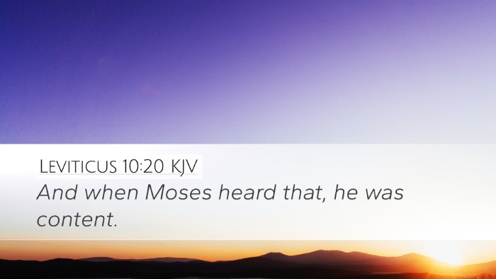 Leviticus 10:20 KJV Desktop Wallpaper - And when Moses heard that, he was - Desktop Bible Verse Wallpaper