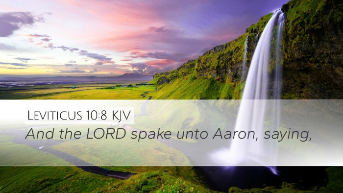 Leviticus 10:8 KJV Desktop Wallpaper - And the LORD spake unto Aaron, - Desktop Bible Verse Wallpaper