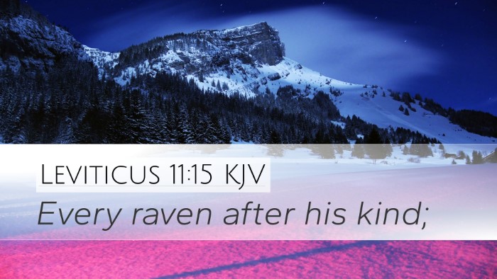 Leviticus 11:15 KJV Bible Verse Image