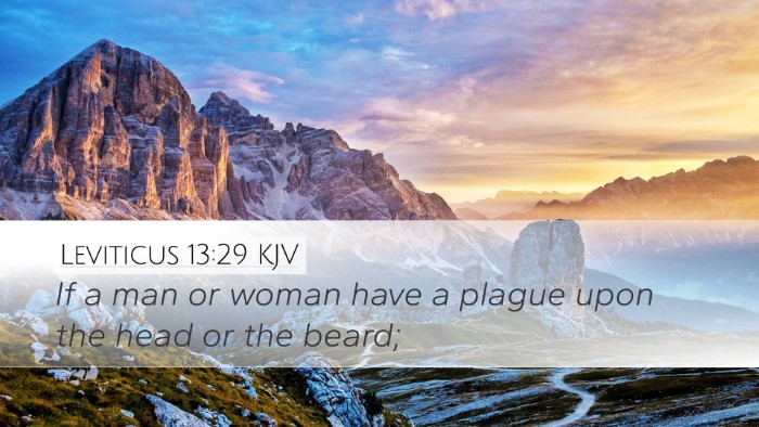 Leviticus 13:29 KJV Bible Verse Image