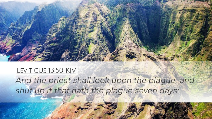 Leviticus 13:50 KJV Bible Verse Image