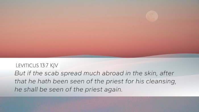 Leviticus 13:7 KJV Bible Verse Image