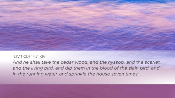 Leviticus 14:51 KJV Desktop Wallpaper - And he shall take the cedar wood, and the hyssop, - Desktop Bible Verse Wallpaper