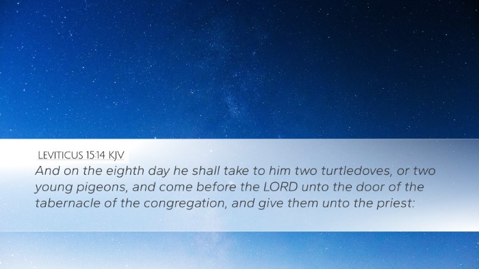 Leviticus 15:14 KJV Bible Verse Image