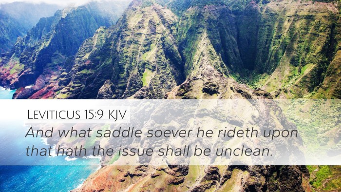 Leviticus 15:9 KJV Desktop Wallpaper - And what saddle soever he rideth upon that hath - Desktop Bible Verse Wallpaper