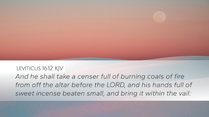Leviticus 16:12 KJV Bible Verse Image