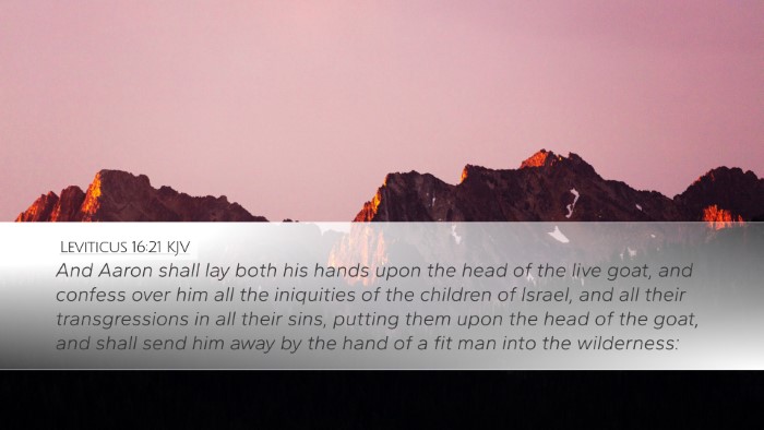 Leviticus 16:21 KJV Bible Verse Image
