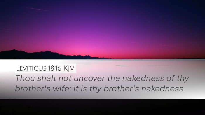 Leviticus 18:16 KJV Bible Verse Image