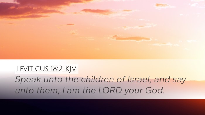 Leviticus 18:2 KJV Bible Verse Image