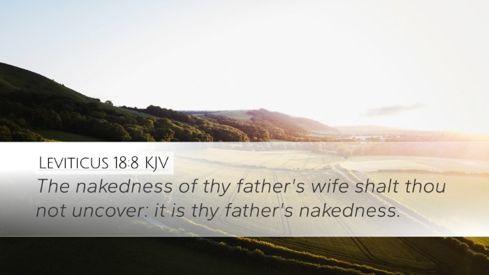 Leviticus 18:8 KJV Bible Verse Image