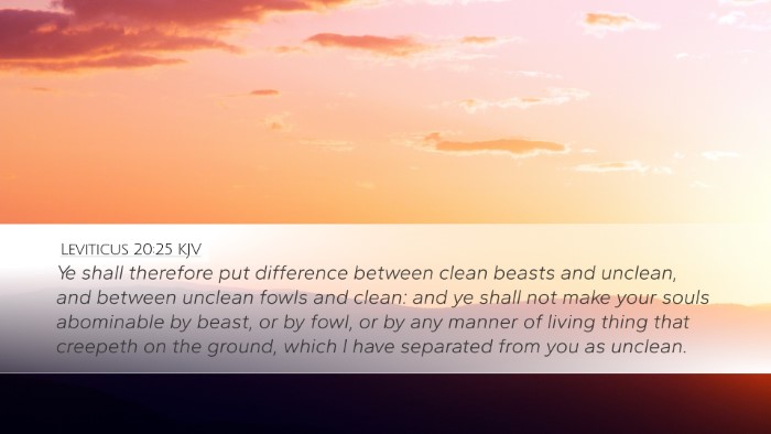 Leviticus 20:25 KJV Bible Verse Image